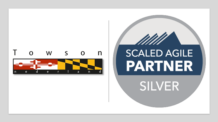 Towson is Scaled Agile Silver partner. De status Silver partner is de erkenning voor het werk van onze SAFe program coaches, en het aantal SAFe program coaches dat bij Towson werkzaam is.